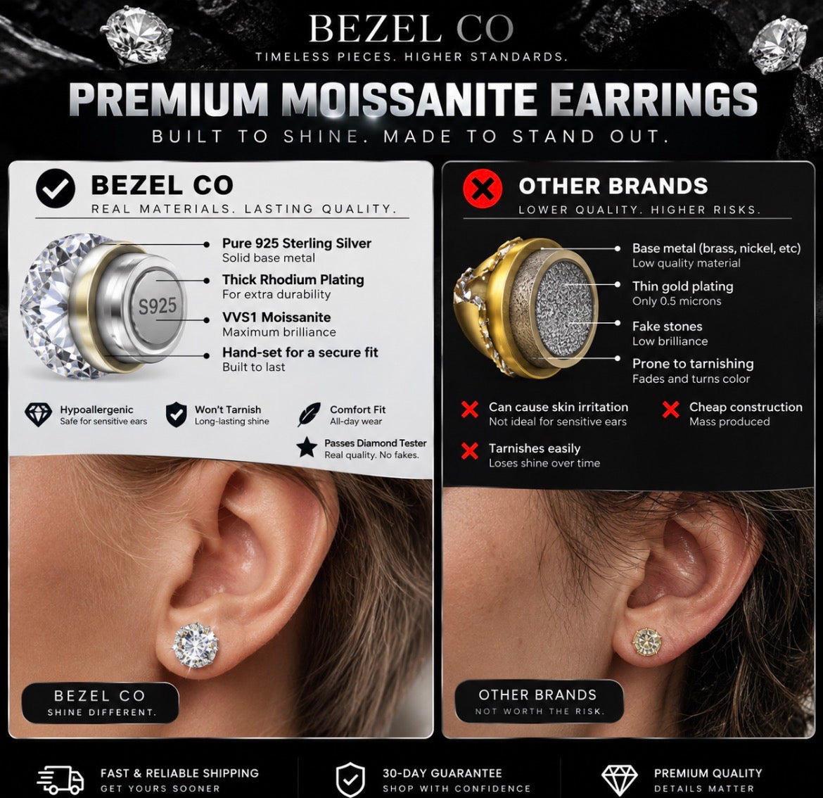 Stud earrings